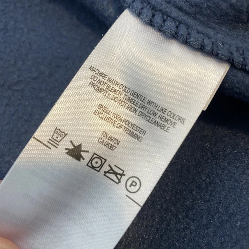 Columbia Fleece Vest Jacket Mens Small‎ Blue Sleeveless Full Zip Mock Neck